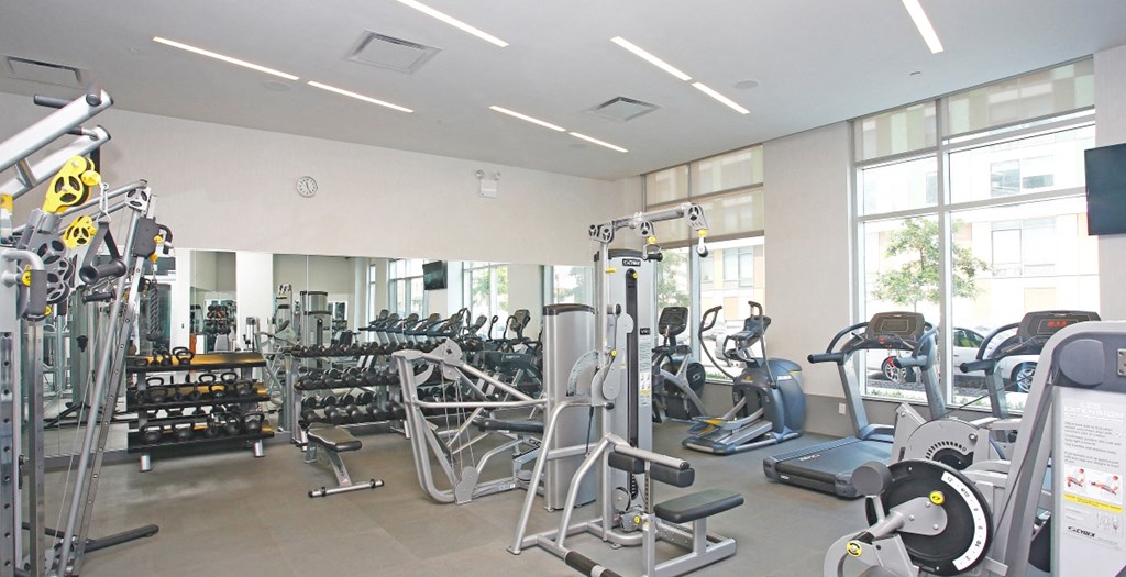 fitness center and equipment at 544 Union, Williamsburg, New York
